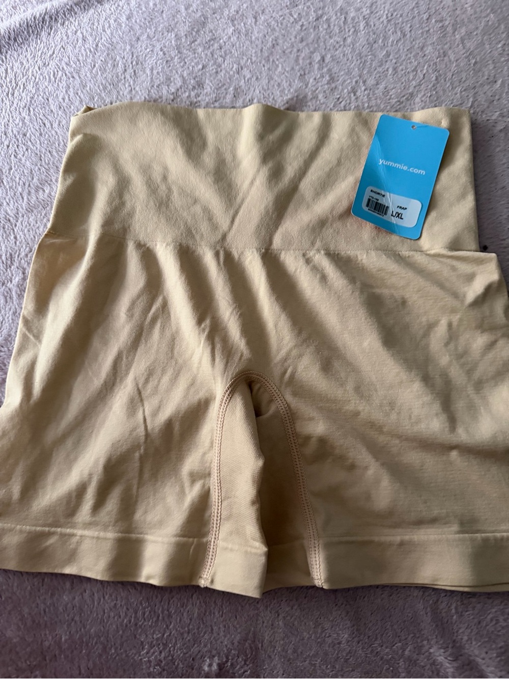 Yummie High-Rise Shaping Shorts in Beige NWT XL